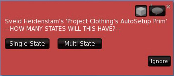 The third menu asks if the clothing has multiple states.