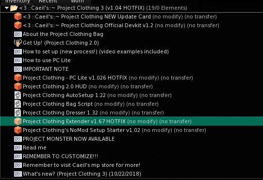 There's a lot of contents in the Project Clothing box, but we only need to focus on a couple.